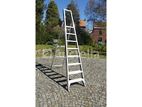 Aluminium ladder met 8 treden massief - afbeelding 2 van  6