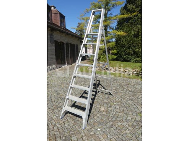 Aluminium ladder met 8 treden massief - afbeelding 6 van  6
