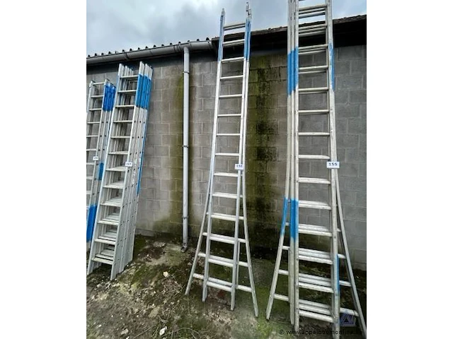 Aluminium ladder vv 2x14 sporten. werking niet gekend. - afbeelding 1 van  1