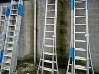 Aluminium ladder vv 2x14 sporten. werking niet gekend.