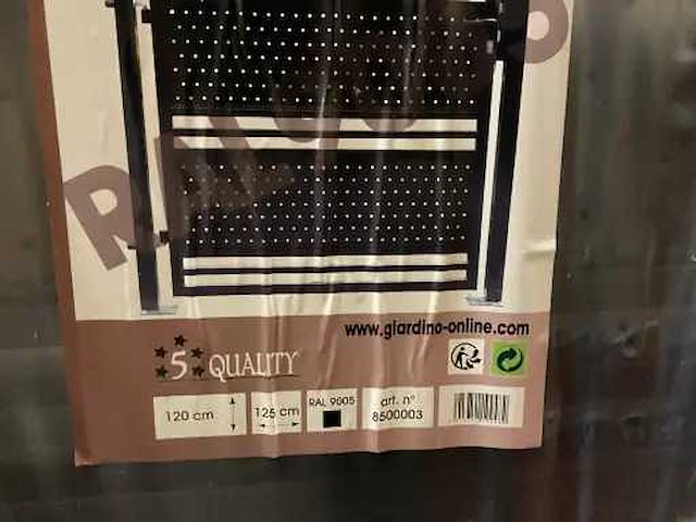 Aluminium poort enkel zwart - afbeelding 3 van  4