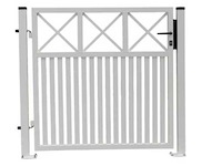 Aluminium poort wit - afbeelding 1 van  2