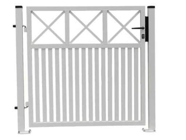 Aluminium poort wit - afbeelding 1 van  2