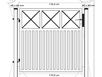 Aluminium poort wit - afbeelding 2 van  2