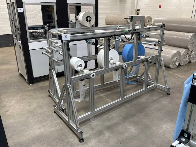 Aluminium rek voor rollen (2x) - afbeelding 1 van  10