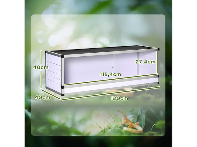 Aluminium terrarium voor reptielen, amfibieën, spinachtigen - afbeelding 4 van  8