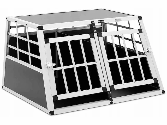 Aluminium transportkist voor twee honden, maat m, 90 x 50 x 70 cm - afbeelding 1 van  3