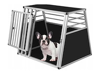 Aluminium transportkooi voor grote honden, met sleutelslot - afbeelding 2 van  4