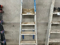 Aluminium trapladder solide, 5 treden