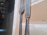 Aluminium vork en mes 600 mm lang en 120 mm breed - afbeelding 2 van  3