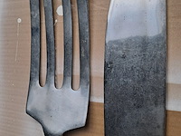 Aluminium vork en mes 600 mm lang en 120 mm breed - afbeelding 3 van  3