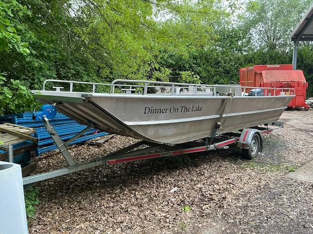 Aluminiumjon jon 662 alu boot op trailer damco - afbeelding 1 van  16
