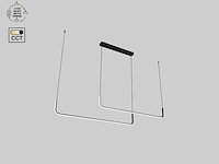 Alura hanglamp 100cm&100cm duo lijn 40w led 3cct kleur & 3 stappen dimmen(1x) - afbeelding 8 van  9