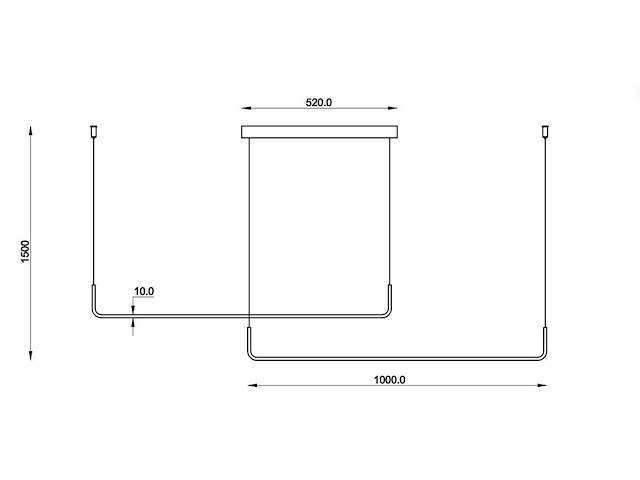 Alura hanglamp 100cm&100cm duo lijn 40w led 3cct kleur & 3 stappen dimmen(2x) - afbeelding 4 van  9