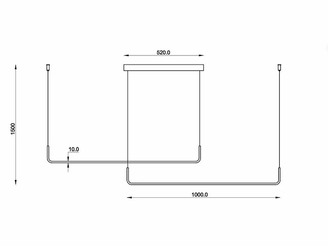 Alura linear hanglamp zand zwart 100cm&100cm duo lijn 40w led cct 3 kleur & 3 stappen dimmen(2x) - afbeelding 8 van  9