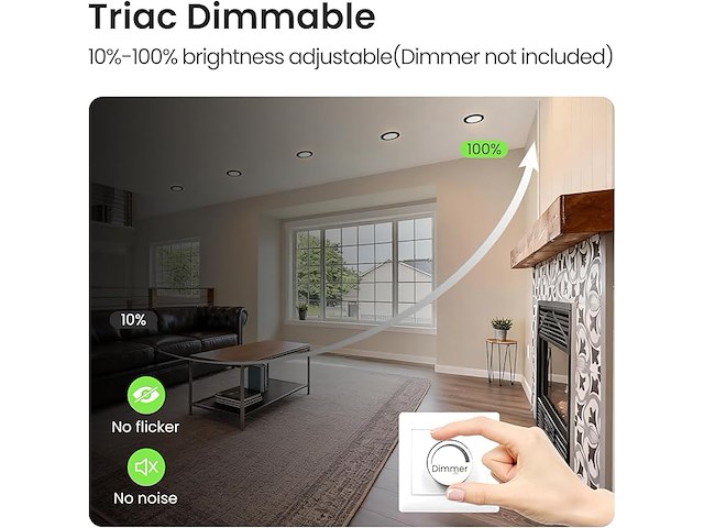 Alusso led-inbouwspot (6 stuks) - afbeelding 5 van  6