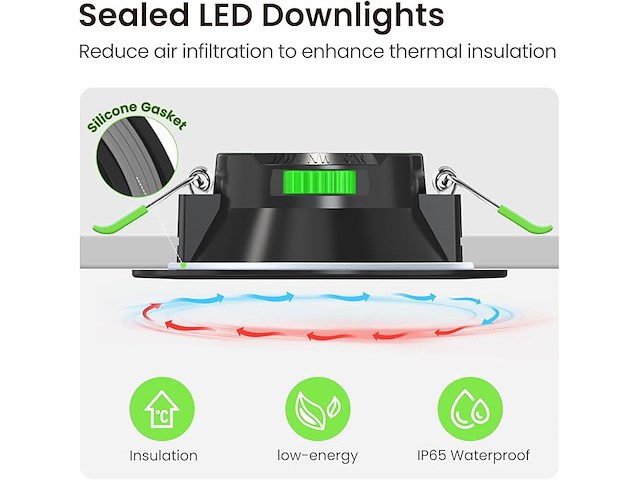 Alusso led-inbouwspot (6 stuks) - afbeelding 3 van  6