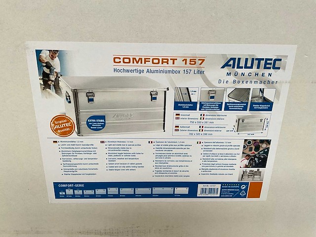 Alutec comfort aluminium opbergbox 157 liter - afbeelding 3 van  3