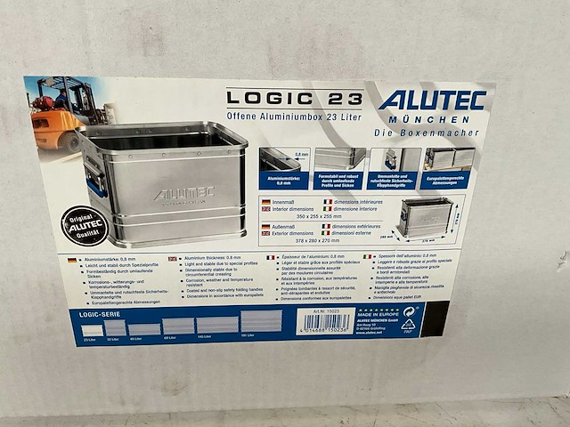 Alutec logic aluminium opbergbox 23 liter - afbeelding 3 van  4