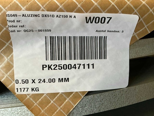 Aluzinc dx51d az150 n a coil (20x) - afbeelding 9 van  10