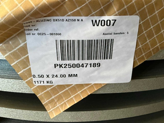 Aluzinc dx51d az150 n a coil (20x) - afbeelding 10 van  10