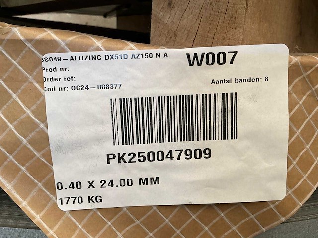 Aluzinc dx51d az150 n a coil (24x) - afbeelding 7 van  8