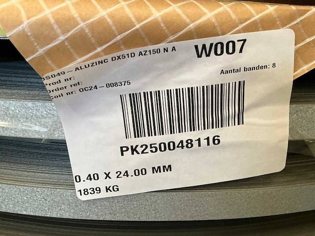 Aluzinc dx51d az150 n a coil (24x) - afbeelding 8 van  8