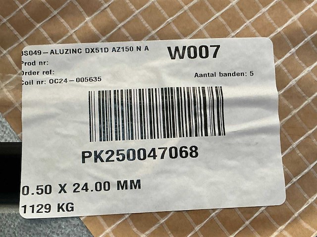 Aluzinc dx51d az150 n a coil (25x) - afbeelding 8 van  10