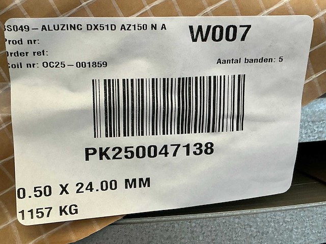 Aluzinc dx51d az150 n a coil (25x) - afbeelding 9 van  10