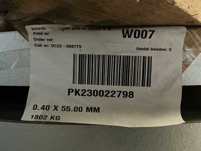 Aluzinc dx51d az150 na coil (5x) - afbeelding 3 van  3