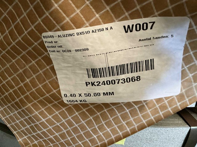 Aluzinc dx51d az150 na coil (9x) - afbeelding 5 van  5
