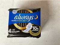 Always ultra secure night maandverband doos 16x 9 stuks (8x) - afbeelding 3 van  5