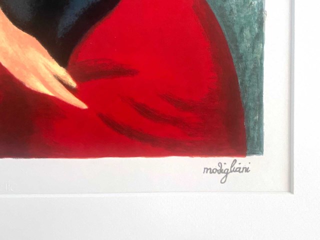 Amadeo modigliani - jeanne hebuterne (naar) - serigrafie - afbeelding 3 van  6
