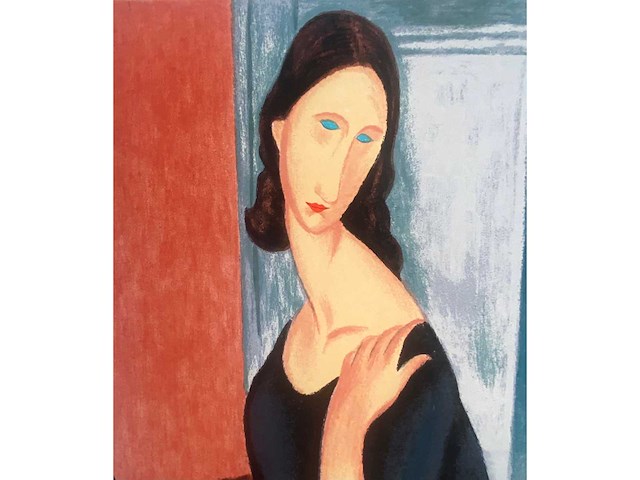 Amadeo modigliani - jeanne hebuterne (naar) - serigrafie - afbeelding 5 van  6