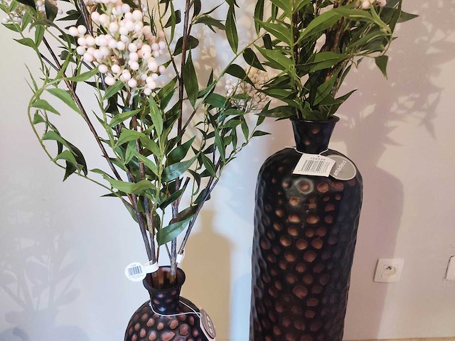 Amadeus - staand - decoratieve vazen met kunstplanten (2x) - afbeelding 6 van  6