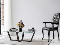 Amalfi salontafel | gehard glas | antraciet - afbeelding 1 van  7