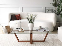 Amalfi salontafel | gehard glas | walnoot - afbeelding 1 van  8