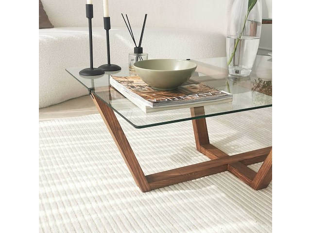 Amalfi salontafel | gehard glas | walnoot - afbeelding 7 van  8
