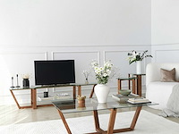 Amalfi salontafel | gehard glas | walnoot - afbeelding 4 van  8