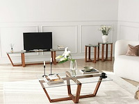 Amalfi salontafel | gehard glas | walnoot - afbeelding 6 van  8