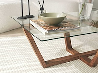 Amalfi salontafel | gehard glas | walnoot - afbeelding 7 van  8