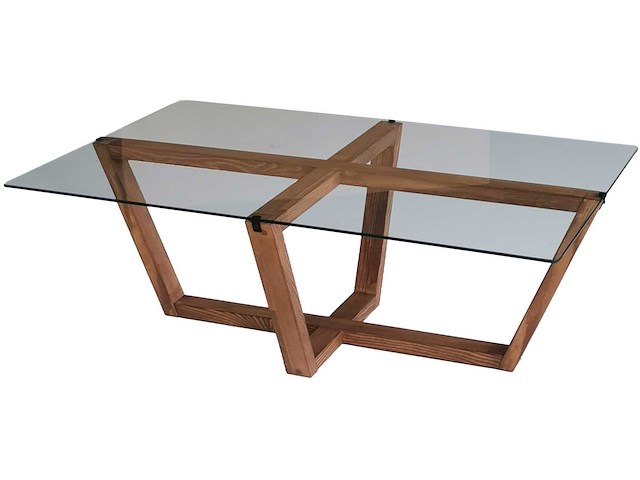 Amalfi salontafel | gehard glas | walnoot - afbeelding 8 van  8