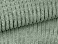 Amandelgroene ribfluwel-ottoman - afbeelding 3 van  5
