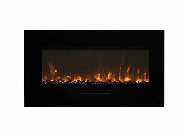 Amantii - wm-fm-34-4423-bg - 86 cm - front: zwart glas - insert - electric stove - afbeelding 1 van  2