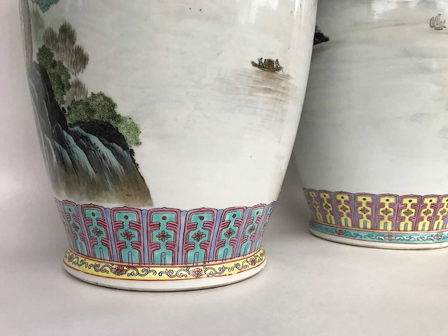 Amazing pair of jingdezhen chinese vases - afbeelding 3 van  36