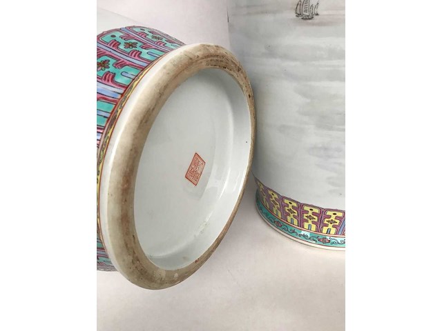 Amazing pair of jingdezhen chinese vases - afbeelding 15 van  36