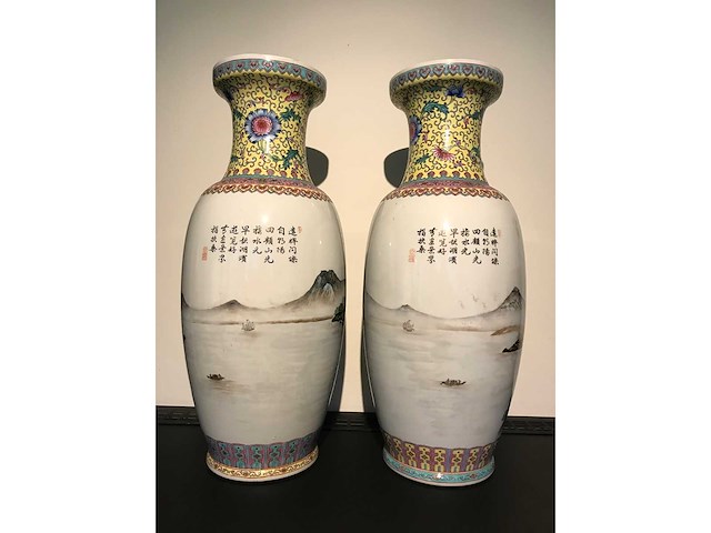 Amazing pair of jingdezhen chinese vases - afbeelding 26 van  36