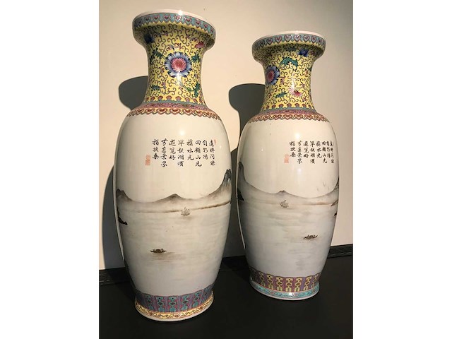 Amazing pair of jingdezhen chinese vases - afbeelding 27 van  36