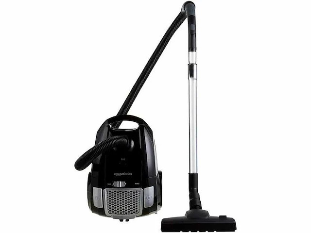 Amazon basics bagged vacuum, krachtig, voor harde vloeren en tapijten, hepa-filter, compact en lichtgewicht, 700 w, 1,5 l, zwart - afbeelding 1 van  2