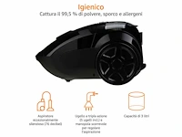 Amazon basics bagged vacuum, krachtig, voor harde vloeren en tapijten, hepa-filter, compact en lichtgewicht, 700 w, 1,5 l, zwart - afbeelding 2 van  2